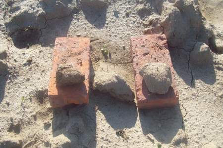 bricks on ground