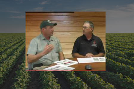 Jim Hoorman speaking to camera in a cover-cropped field