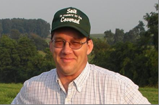 farmer wearing green hat